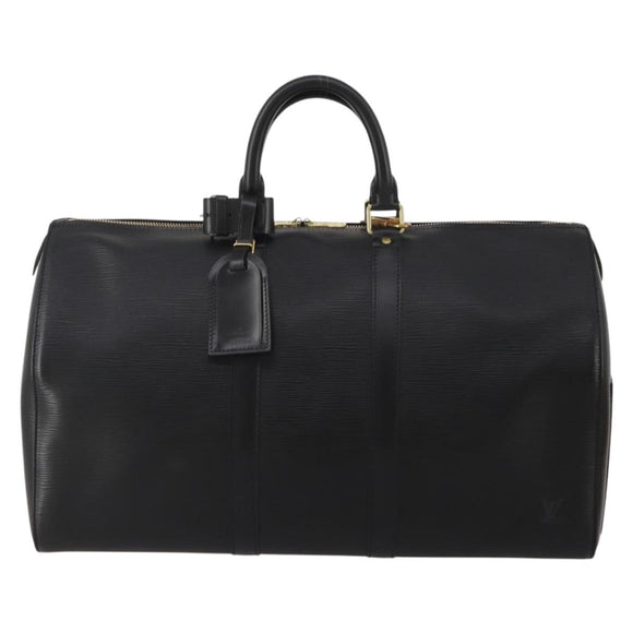 LOUIS VUITTON Epi Keepall 45 Boston Bag Black M42972 LV Auth 200550SAV