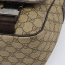 GUCCI GG Supreme Shoulder Bag PVC Beige Silver 223661 Auth 200553-11