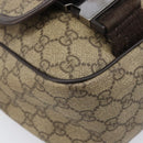 GUCCI GG Supreme Shoulder Bag PVC Beige Silver 223661 Auth 200553-12