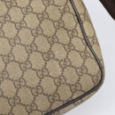 GUCCI GG Supreme Shoulder Bag PVC Beige Silver 223661 Auth 200553-15