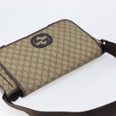 GUCCI GG Supreme Shoulder Bag PVC Beige Silver 223661 Auth 200553-6
