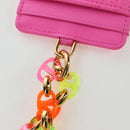 Christian Dior Canage Caro Trio Pouch Lamb Skin Multicolor Gold Auth 200565M-18