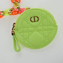 Christian Dior Canage Caro Trio Pouch Lamb Skin Multicolor Gold Auth 200565M-19