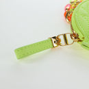 Christian Dior Canage Caro Trio Pouch Lamb Skin Multicolor Gold Auth 200565M-25