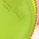 Christian Dior Canage Caro Trio Pouch Lamb Skin Multicolor Gold Auth 200565M-27