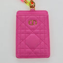 Christian Dior Canage Caro Trio Pouch Lamb Skin Multicolor Gold Auth 200565M-30