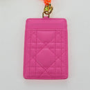 Christian Dior Canage Caro Trio Pouch Lamb Skin Multicolor Gold Auth 200565M-31