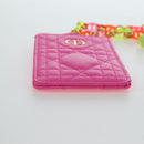 Christian Dior Canage Caro Trio Pouch Lamb Skin Multicolor Gold Auth 200565M-34