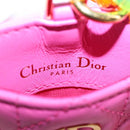 Christian Dior Canage Caro Trio Pouch Lamb Skin Multicolor Gold Auth 200565M-38