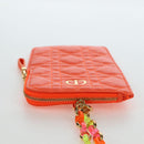 Christian Dior Canage Caro Trio Pouch Lamb Skin Multicolor Gold Auth 200565M-5