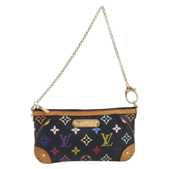 LOUIS VUITTON Monogram Multicolor Pochette Mila MM Black M60097 LV Auth 200570V