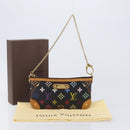 LOUIS VUITTON Monogram Multicolor Pochette Mila MM Black M60097 LV Auth 200570V-12