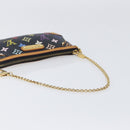 LOUIS VUITTON Monogram Multicolor Pochette Mila MM Black M60097 LV Auth 200570V-7