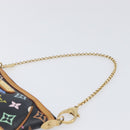 LOUIS VUITTON Monogram Multicolor Pochette Mila MM Black M60097 LV Auth 200570V-14