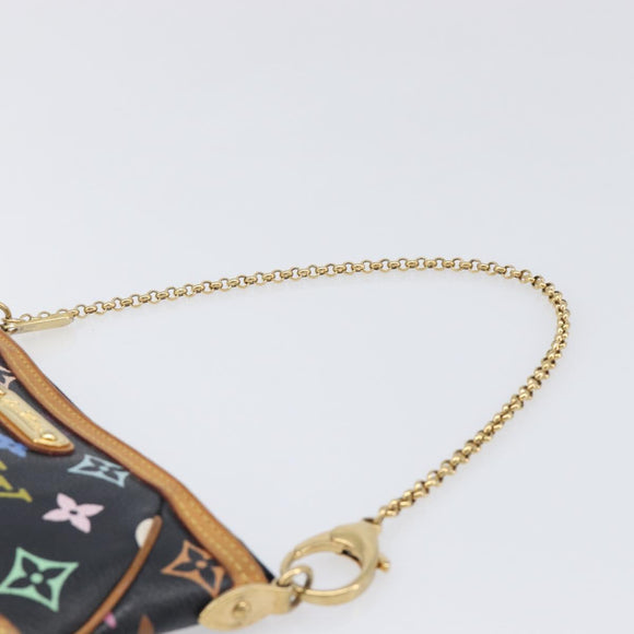 LOUIS VUITTON Monogram Multicolor Pochette Mila MM Black M60097 LV Auth 200570V