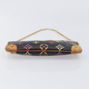LOUIS VUITTON Monogram Multicolor Pochette Mila MM Black M60097 LV Auth 200570V-5
