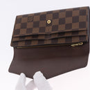 LOUIS VUITTON Damier Ebene Portefeuille Sarah Long Wallet N63209 LV Auth 200571M-18