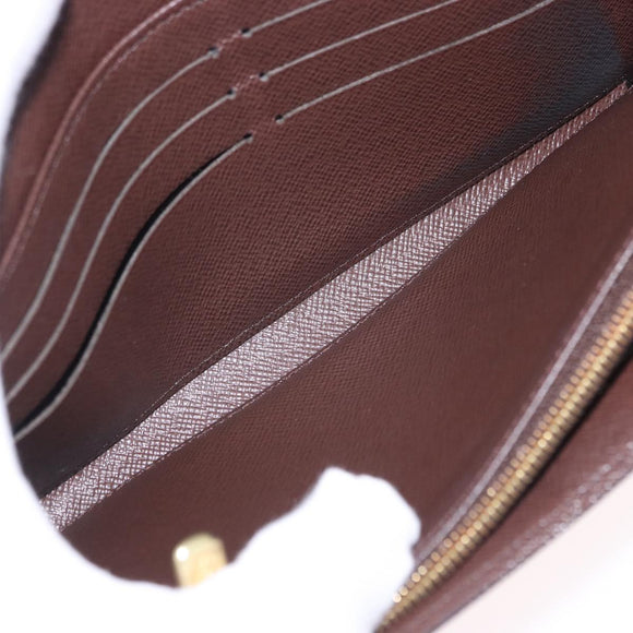 LOUIS VUITTON Damier Ebene Portefeuille Sarah Long Wallet N63209 LV Auth 200571M