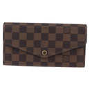 LOUIS VUITTON Damier Ebene Portefeuille Sarah Long Wallet N63209 LV Auth 200571M-13