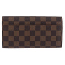 LOUIS VUITTON Damier Ebene Portefeuille Sarah Long Wallet N63209 LV Auth 200571M-2