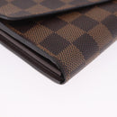 LOUIS VUITTON Damier Ebene Portefeuille Sarah Long Wallet N63209 LV Auth 200571M-7