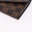 LOUIS VUITTON Damier Ebene Portefeuille Sarah Long Wallet N63209 LV Auth 200571M-14