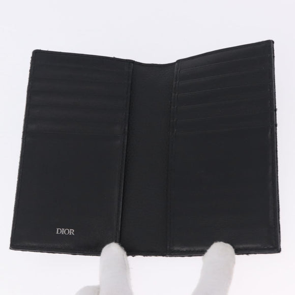 Christian Dior Trotter Canvas Oblique Passport Case Navy Auth 200572M