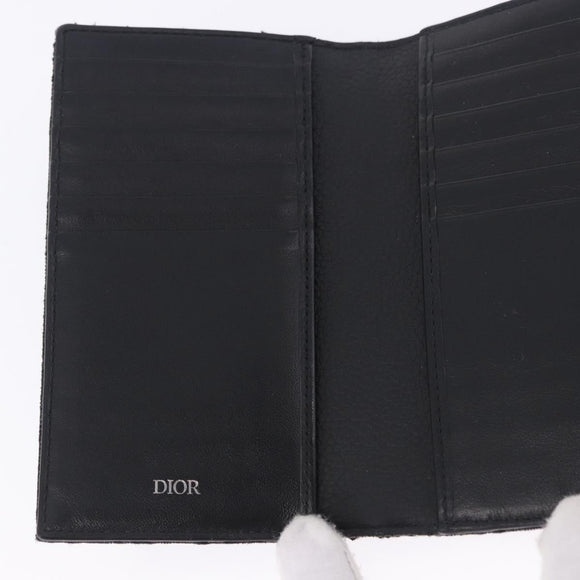 Christian Dior Trotter Canvas Oblique Passport Case Navy Auth 200572M