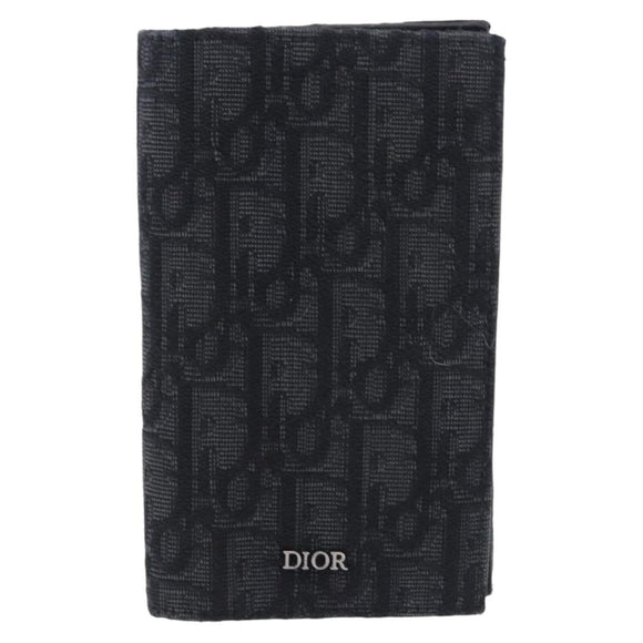 Christian Dior Trotter Canvas Oblique Passport Case Navy Auth 200572M