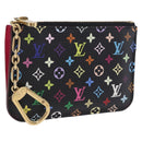 LOUIS VUITTON Monogram Multicolor Pochette Cles NM Black M60279 LV Auth 200573M-1