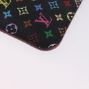 LOUIS VUITTON Monogram Multicolor Pochette Cles NM Black M60279 LV Auth 200573M-16