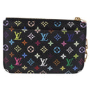 LOUIS VUITTON Monogram Multicolor Pochette Cles NM Black M60279 LV Auth 200573M-2