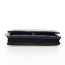 CHANEL Matelasse Chain Shoulder Wallet Caviar Skin Black Gold CC Auth 200576SM-10