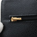 CHANEL Matelasse Chain Shoulder Wallet Caviar Skin Black Gold CC Auth 200576SM-18