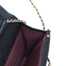 CHANEL Matelasse Chain Shoulder Wallet Caviar Skin Black Gold CC Auth 200576SM-21