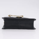 CHANEL Matelasse Chain Shoulder Bag Lamb Skin Navy Gold CC Auth 200577V-10