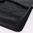 CHANEL Matelasse Chain Shoulder Bag Lamb Skin Navy Gold CC Auth 200577V-12