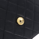 CHANEL Matelasse Chain Shoulder Bag Lamb Skin Navy Gold CC Auth 200577V-19