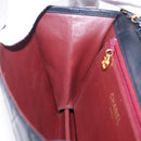 CHANEL Matelasse Chain Shoulder Bag Lamb Skin Navy Gold CC Auth 200577V-23