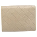 CHANEL Matelasse Chain Shoulder Bag Lamb Skin Beige Gold CC Auth 200578V-3