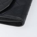 CHANEL Matelasse Chain Shoulder Bag Lamb Skin Black Gold CC Auth 200579V-11