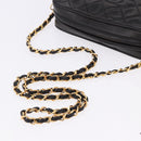CHANEL Matelasse Chain Shoulder Bag Lamb Skin Black Gold CC Auth 200580V-7
