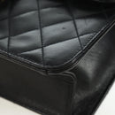 CHANEL Chain Matelasse Shoulder Bag Lamb Skin Black Gold CC Auth 200581SAM-16