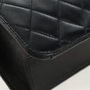 CHANEL Chain Matelasse Shoulder Bag Lamb Skin Black Gold CC Auth 200581SAM-17