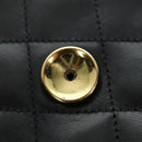 CHANEL Chain Matelasse Shoulder Bag Lamb Skin Black Gold CC Auth 200581SAM-21