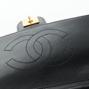 CHANEL Chain Matelasse Shoulder Bag Lamb Skin Black Gold CC Auth 200581SAM-23