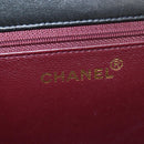 CHANEL Chain Matelasse Shoulder Bag Lamb Skin Black Gold CC Auth 200581SAM-26