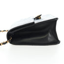 CHANEL Chain Matelasse Shoulder Bag Lamb Skin Black Gold CC Auth 200581SAM-3
