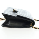 CHANEL Chain Matelasse Shoulder Bag Lamb Skin Black Gold CC Auth 200581SAM-4