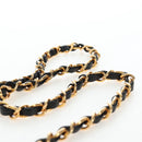 CHANEL Chain Matelasse Shoulder Bag Lamb Skin Black Gold CC Auth 200581SAM-14